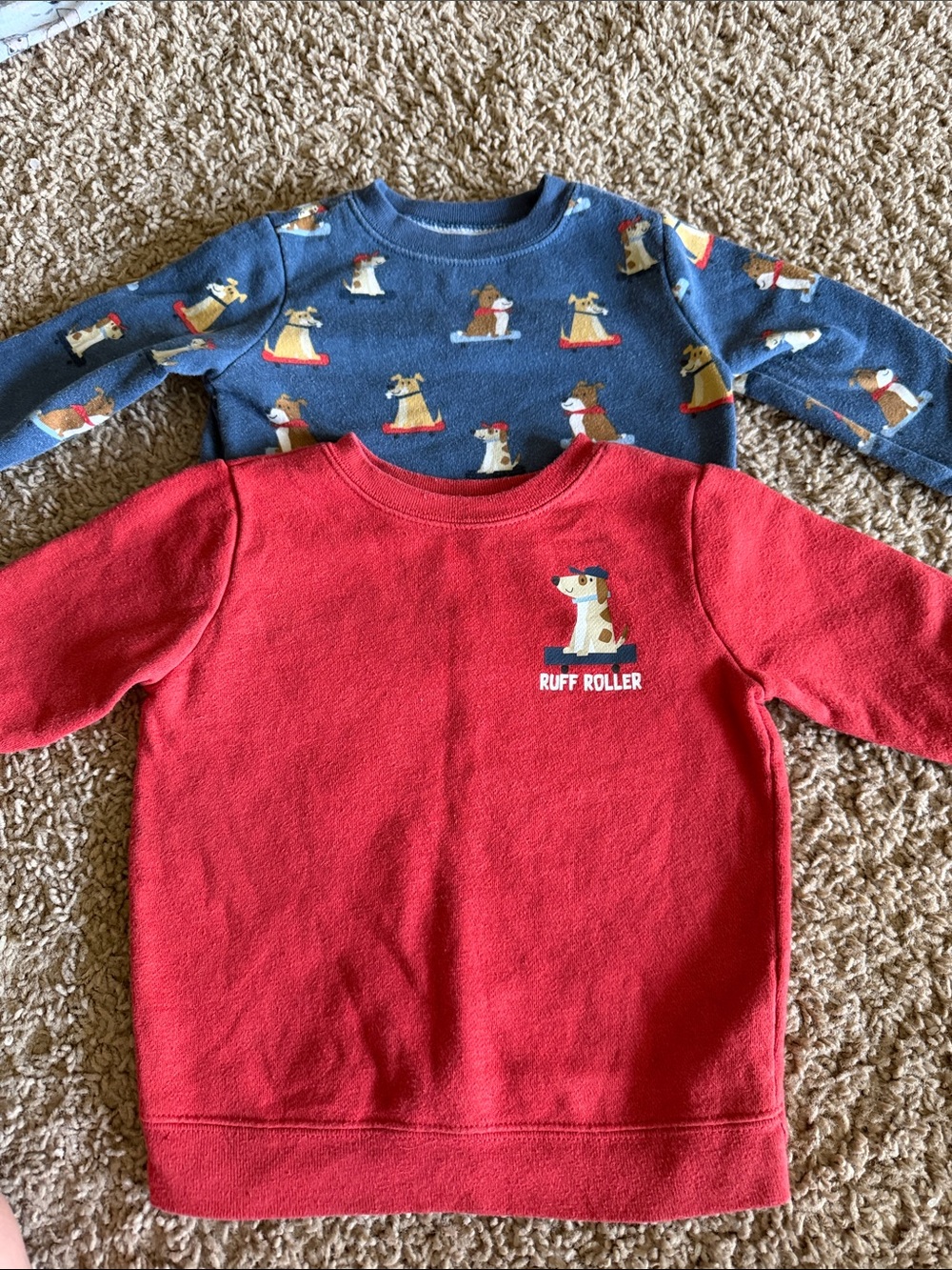 Garanimals Red & Blue Dog Graphic Matching Sweatshirts